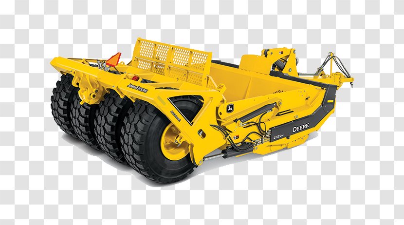 Bulldozer John Deere Wheel Tractor-scraper Machine - Carrying Tools Transparent PNG