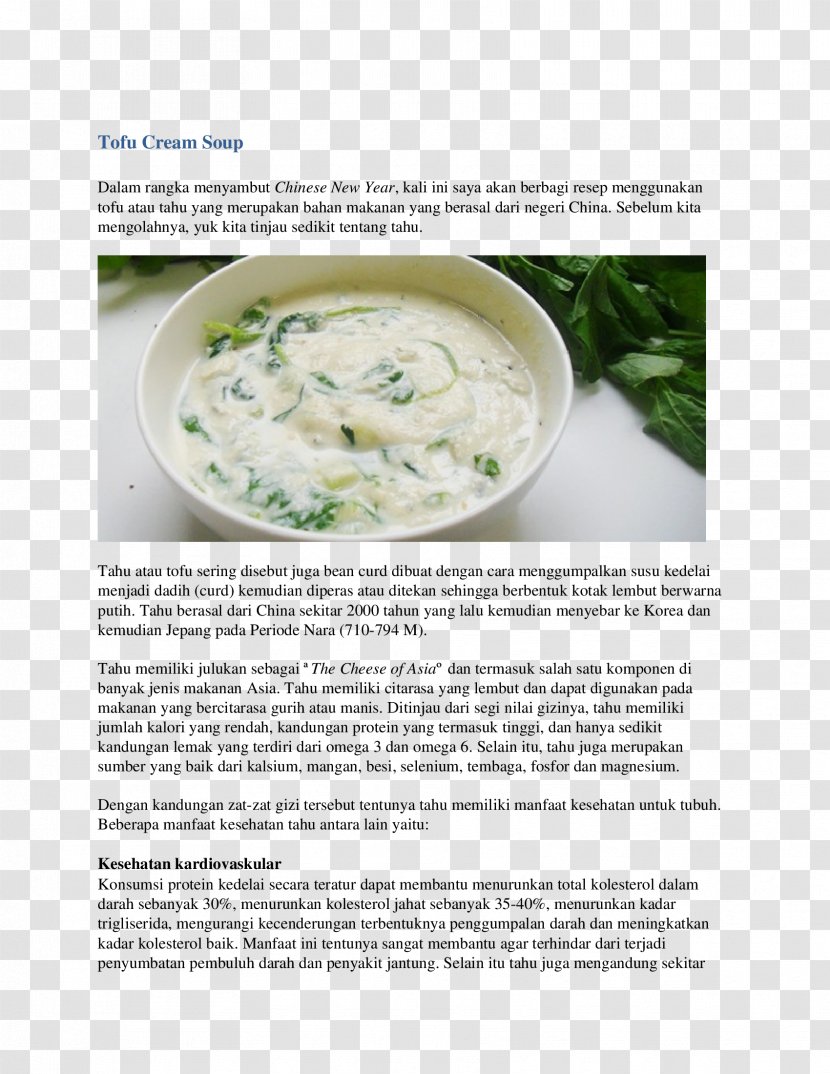 Tofu Cream Of Mushroom Soup Recipe Dish - Cheese Transparent PNG