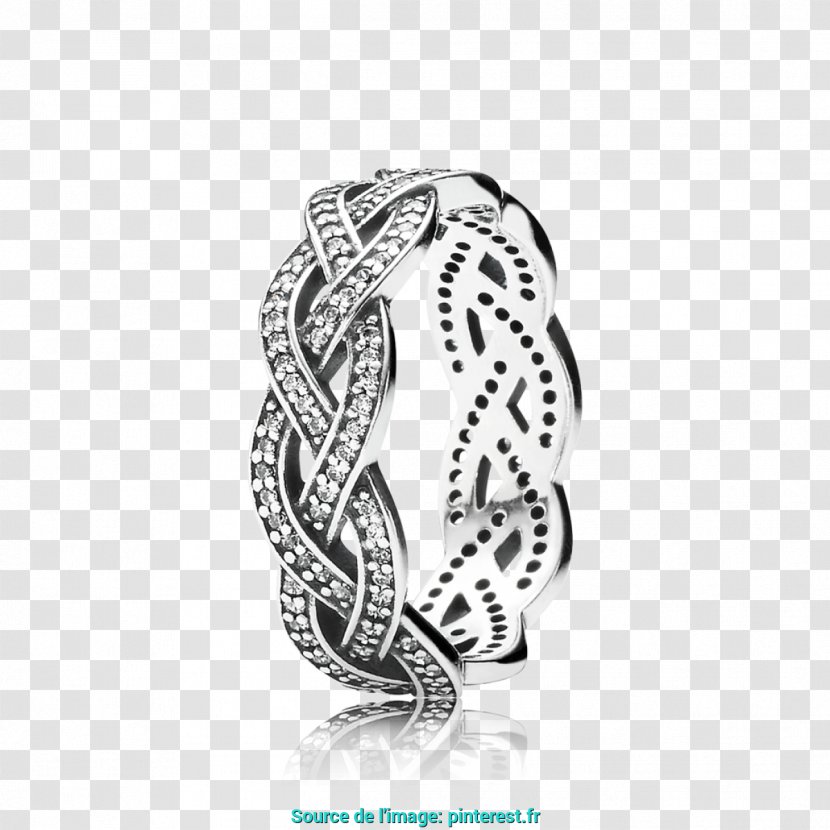 Pandora Cubic Zirconia Wedding Ring Silver - Size Transparent PNG