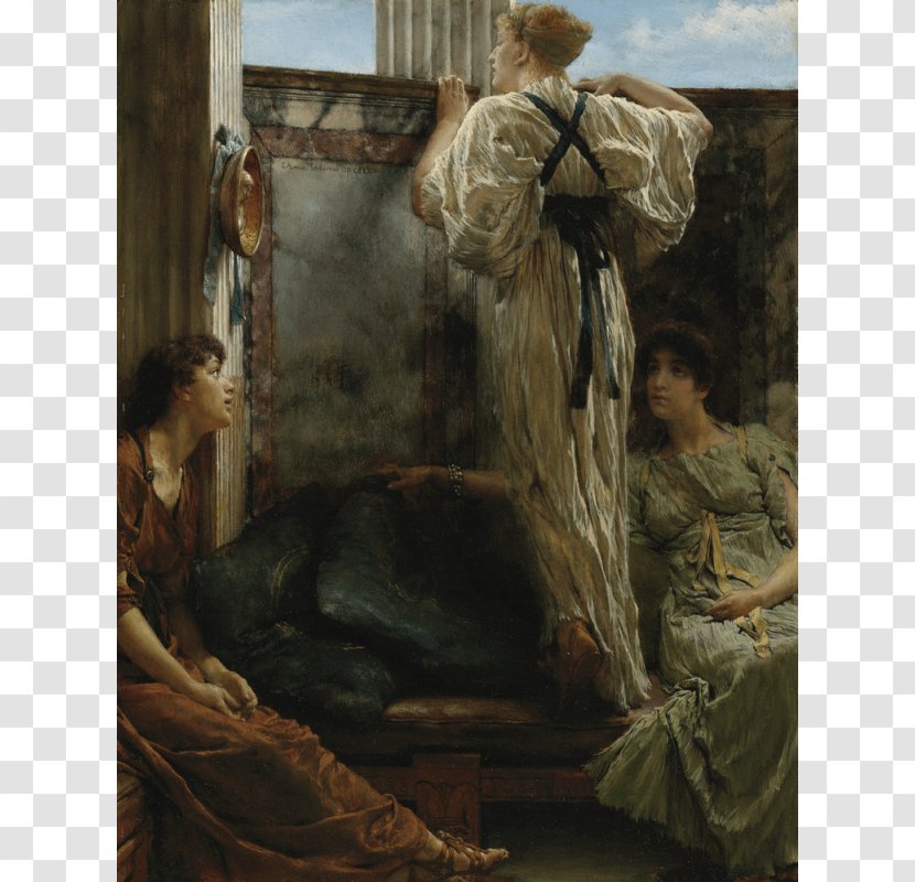 The Roses Of Heliogabalus Pompeian Scene Or Siesta Sculptor's Model Painting - Sir Lawrence Almatadema Om Ra Transparent PNG