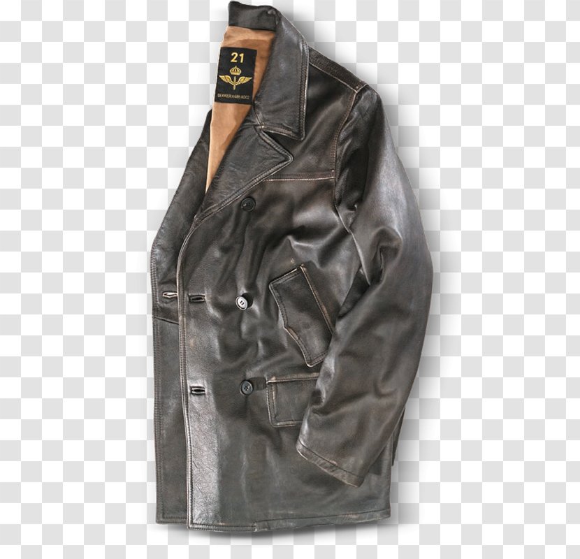 Leather Jacket Outerwear Pocket Sleeve - Stormy Sea Transparent PNG
