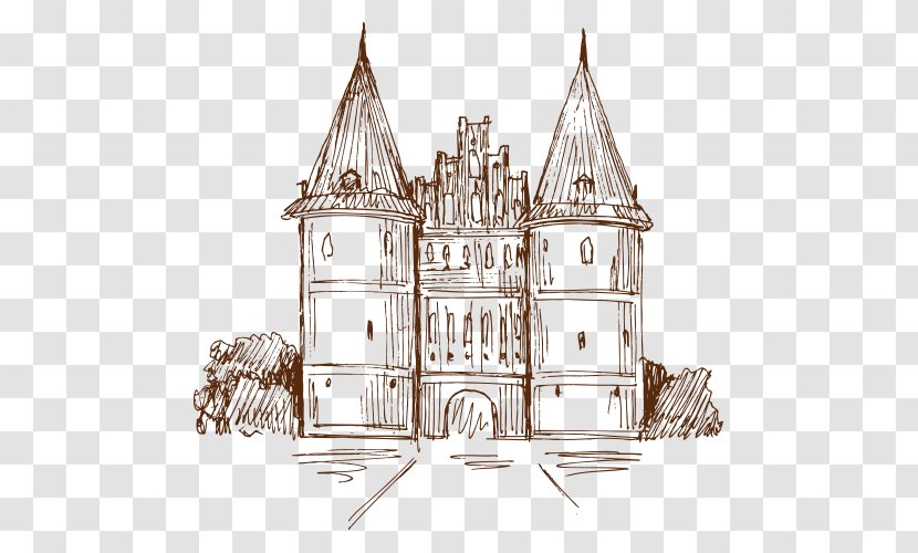 Europe Castle - Drawing - Hand-painted Transparent PNG