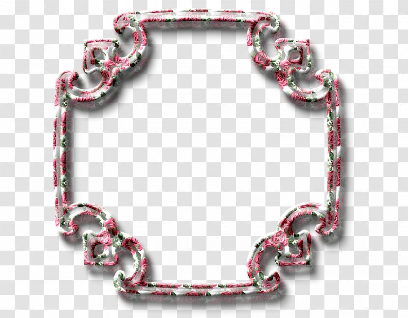 Picture Frames Photography Drawing Flower - Necklace - Floral Frame Transparent PNG