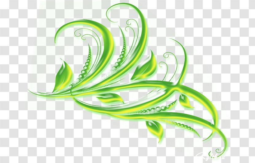 Watercolor Painting Raster Graphics Green Clip Art - Decorative Arts - Curls Transparent PNG