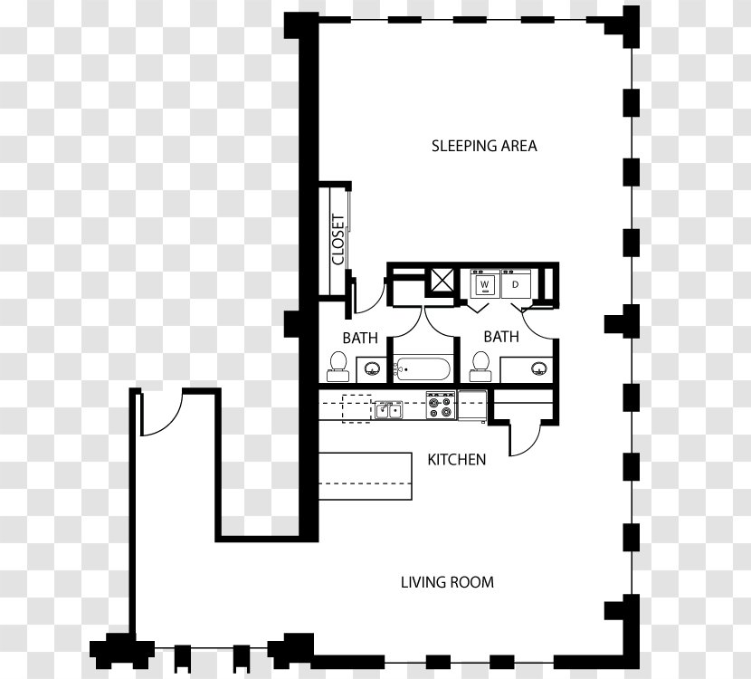 Floor Plan House Adolphus Hotel - Frame - Downtown Dallas Transparent PNG