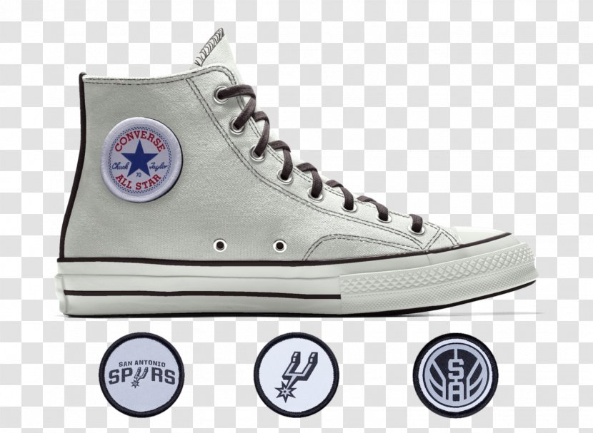 San Antonio Spurs Sneakers NBA Converse Chuck Taylor All Star '70 Hi All-Stars - Outdoor Shoe Transparent PNG