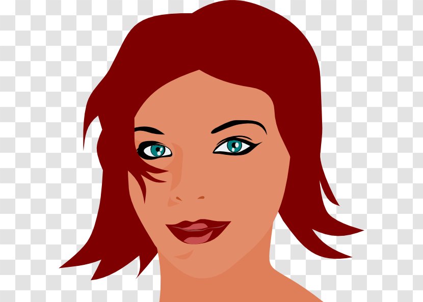 Woman Smiley Clip Art - Cartoon - Red-crowned Transparent PNG
