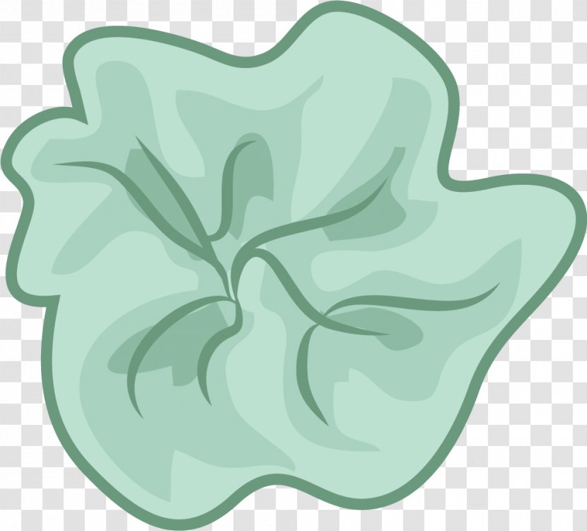 Leaf Flowering Plant - Green - Hand Painted Flowers Transparent PNG