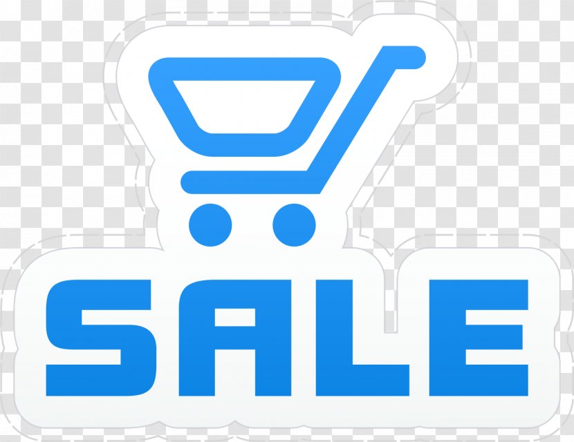 E-commerce Online Shopping Icon - Blue - Clear Sale Tag Transparent PNG