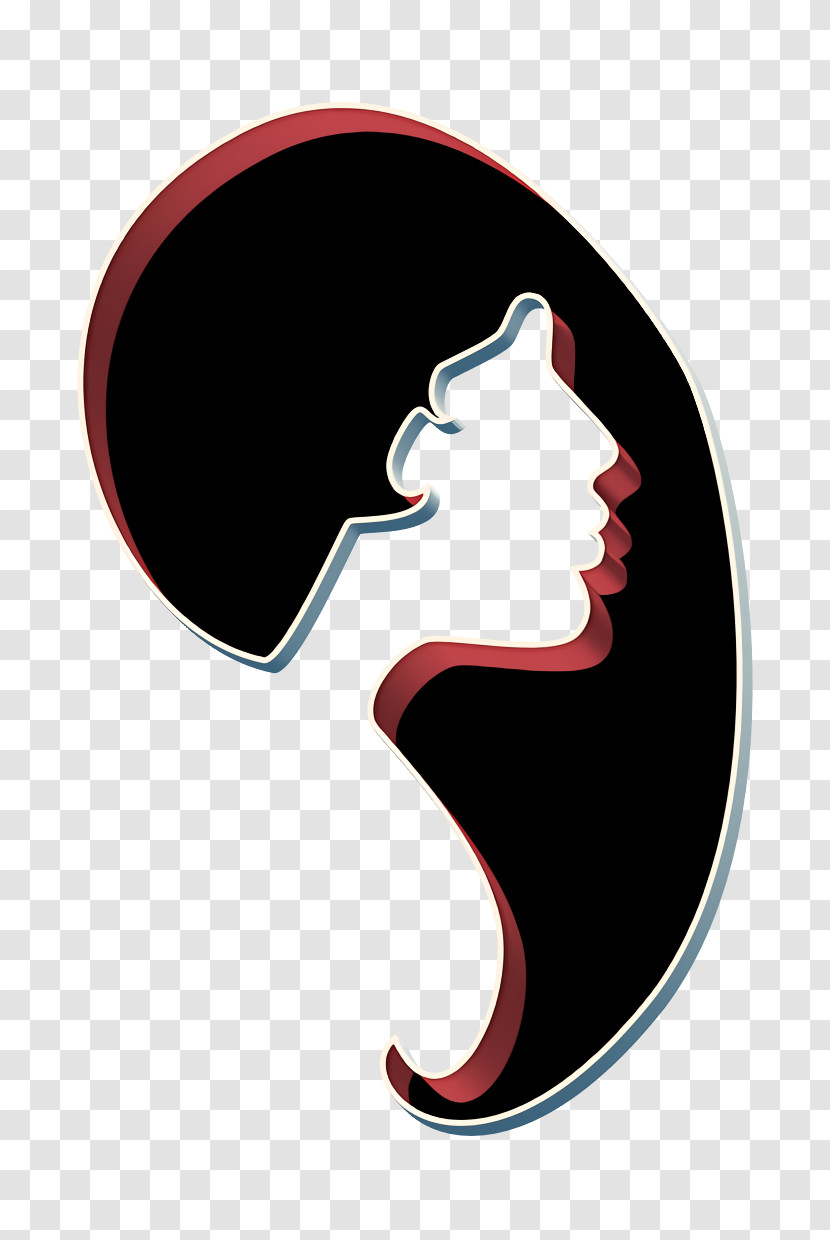 Hair Salon Icon Female Hair Shape And Face Silhouette Icon Woman Icon Transparent PNG