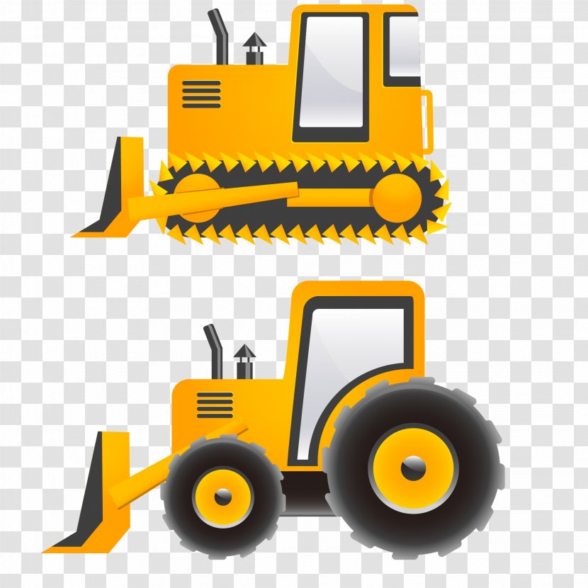 Wall Decal Sticker Tractor Vinyl Group - Vector Bulldozers Transparent PNG