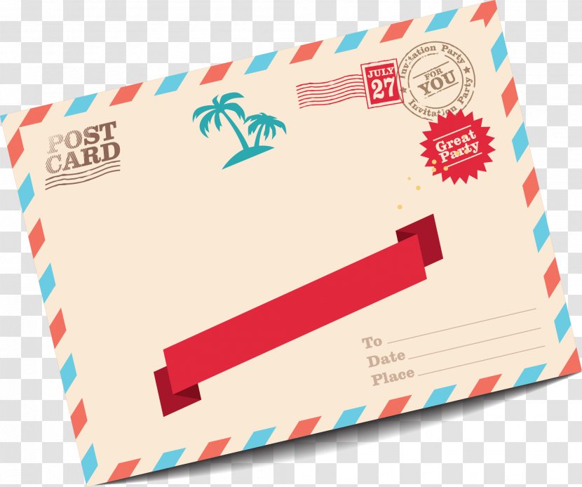 Wedding Invitation Postcard Party Envelope - Text Transparent PNG