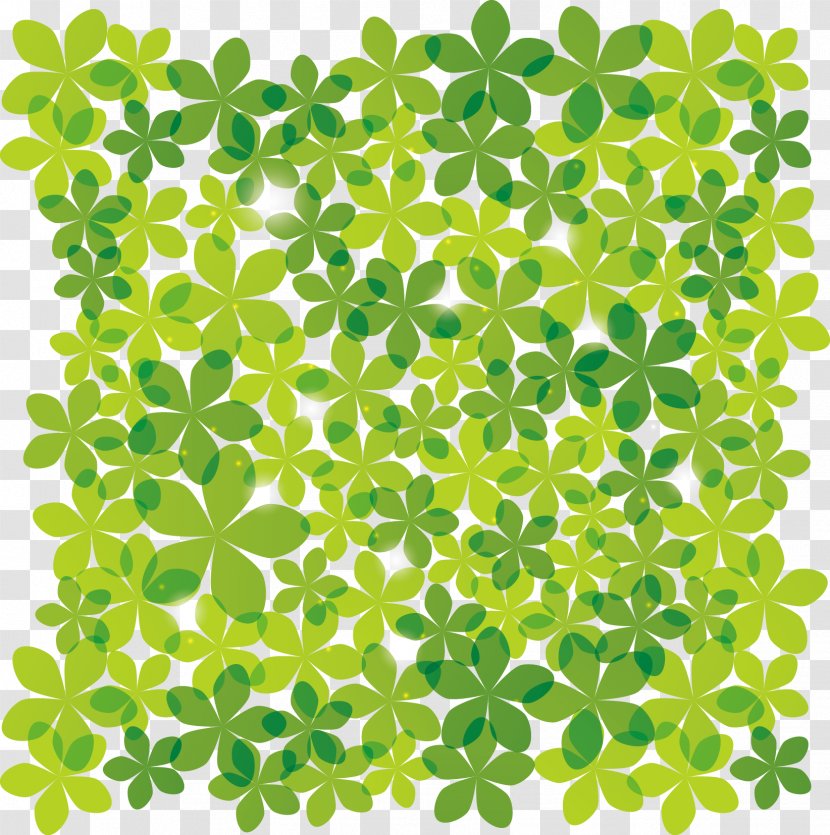 Green Flower Pattern - Point - Flowers Transparent PNG