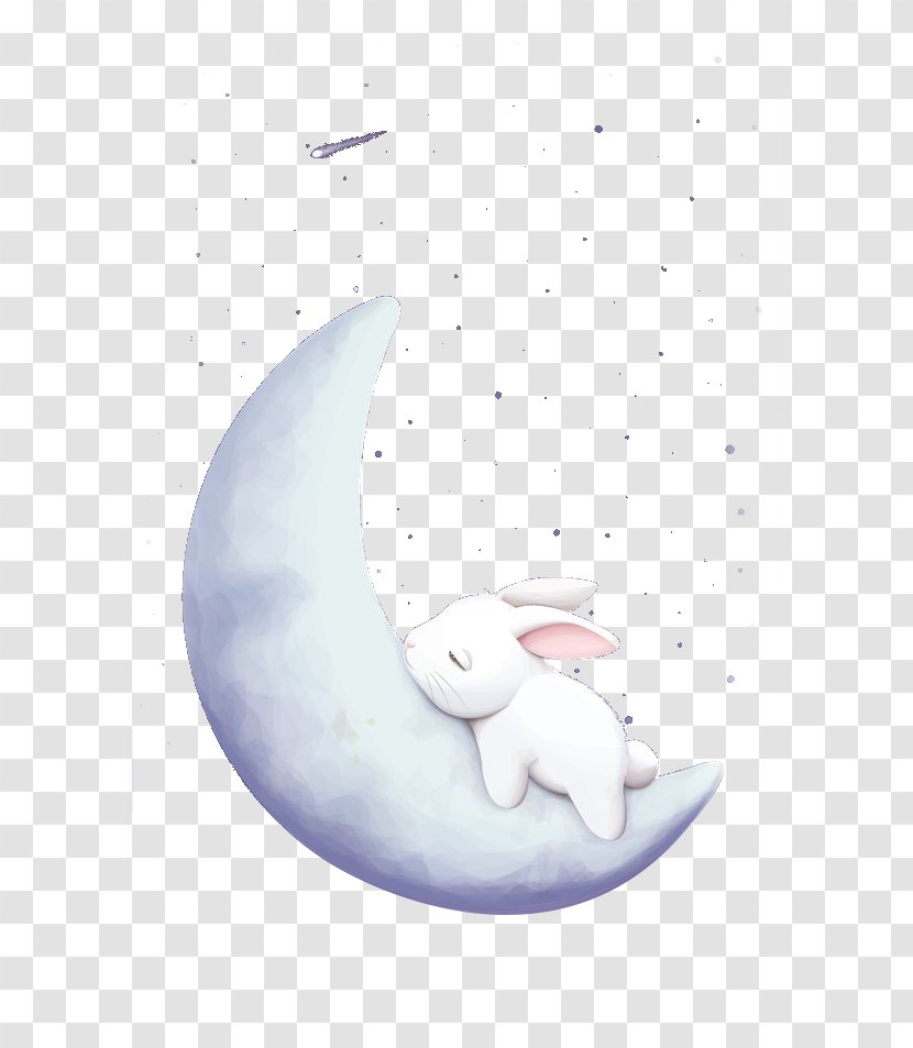Moon Rabbit Mid-Autumn Festival European - Chinoiserie - Sleeping On The Transparent PNG