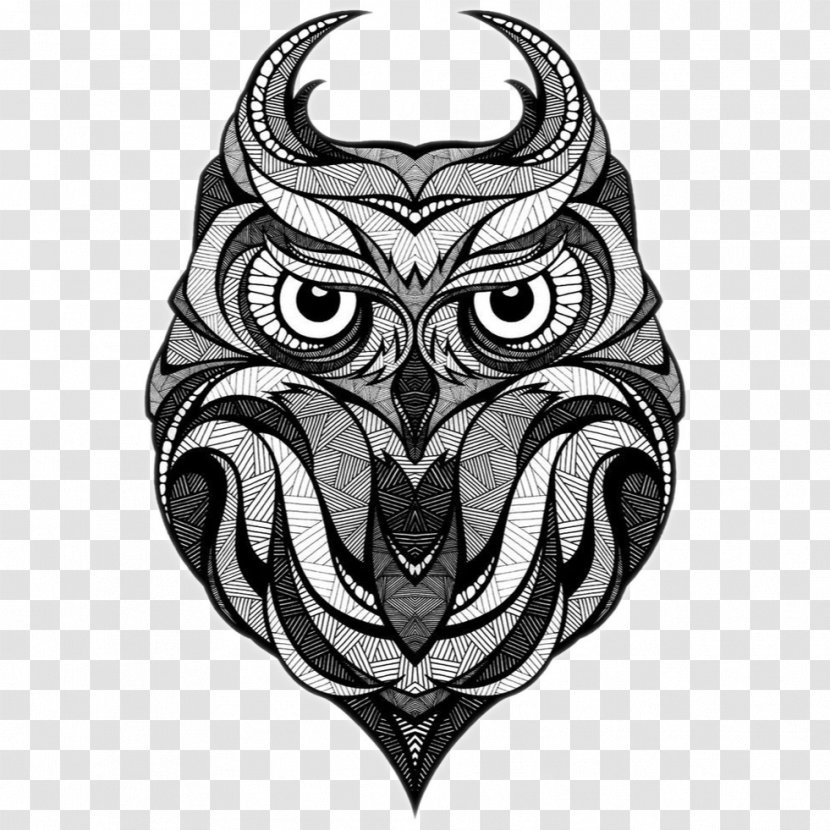 Owl Drawing Illustrator Illustration - Visual Arts - Tattoo Transparent PNG