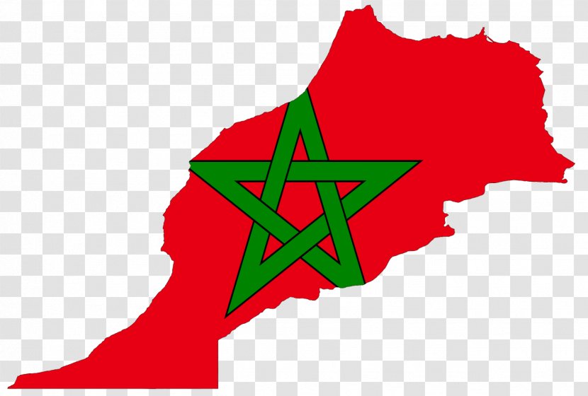 Flag Of Morocco Map French Protectorate In Transparent PNG