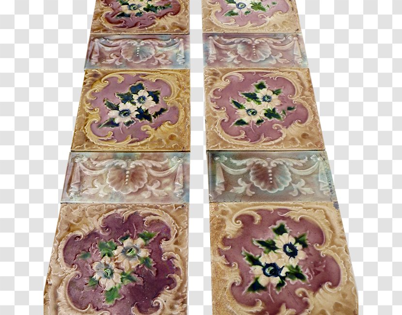 Textile Flooring Fireplace Victorian Era - Tile - Embossed Flowers Transparent PNG