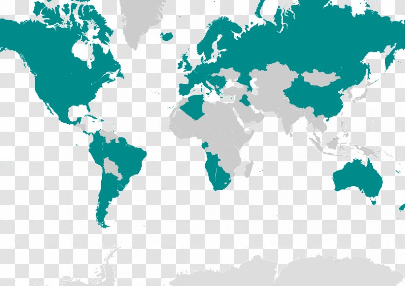 World Map Projection Equirectangular Transparent PNG