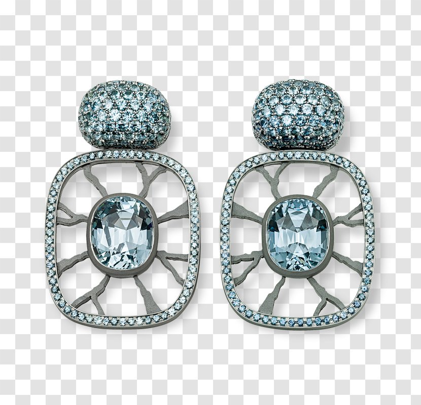 Earring Jewellery Gemstone Diamond - Carat - Montana Sapphire Earrings Transparent PNG
