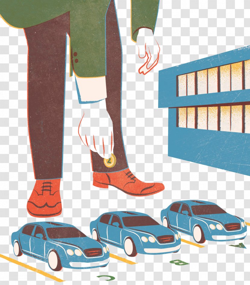 Car Vehicle Illustration - Designer - Creative Hand-painted Tag Transparent PNG