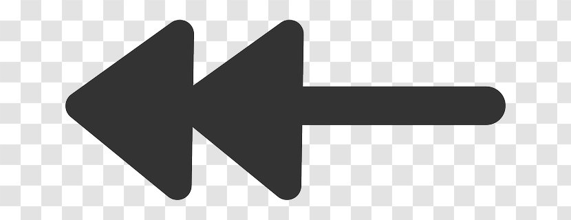 Arrow Symbol White - Black And Transparent PNG