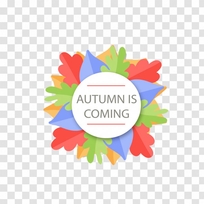 Paper Autumn Label - Rectangle - Colored Leaves Circular Transparent PNG
