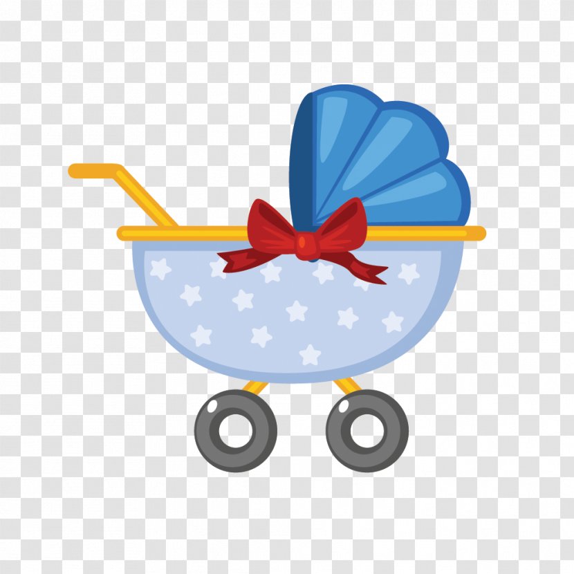 Child Euclidean Vector Bib Baby Transport Icon - Copyright - Blue Star Bow Creative Stroller Transparent PNG