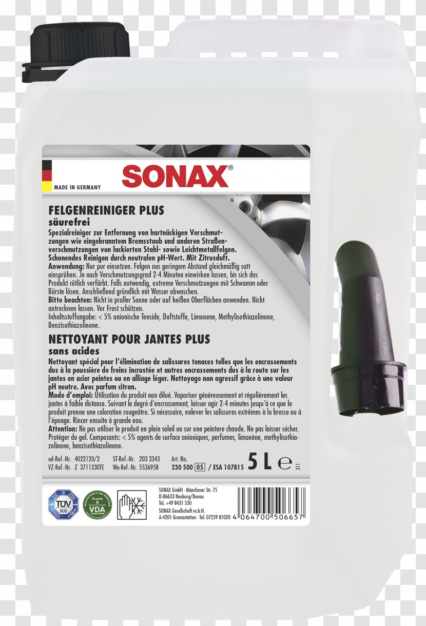 Liter Autofelge Sonax Car Motorcycle - Vehicle - Light Box Transparent PNG