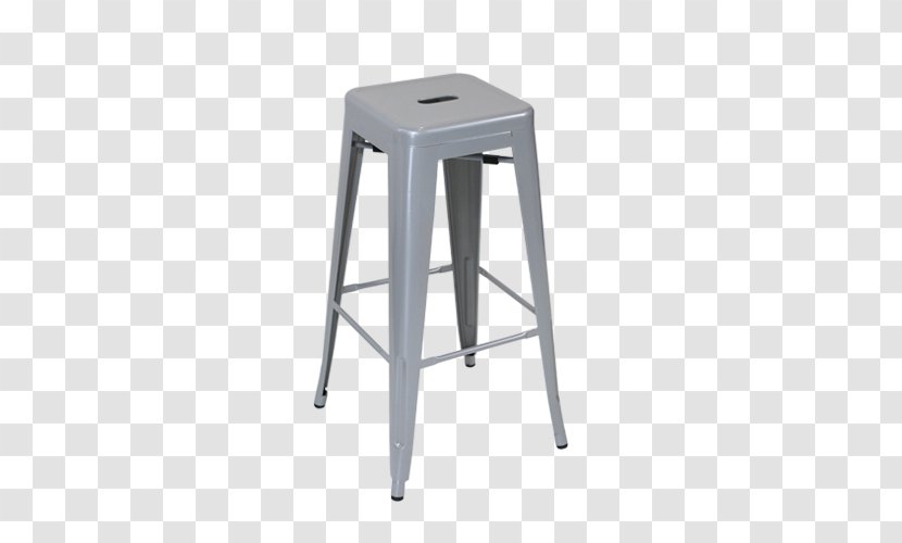 Tolix Bar Stool Chair Metal - Silver Transparent PNG