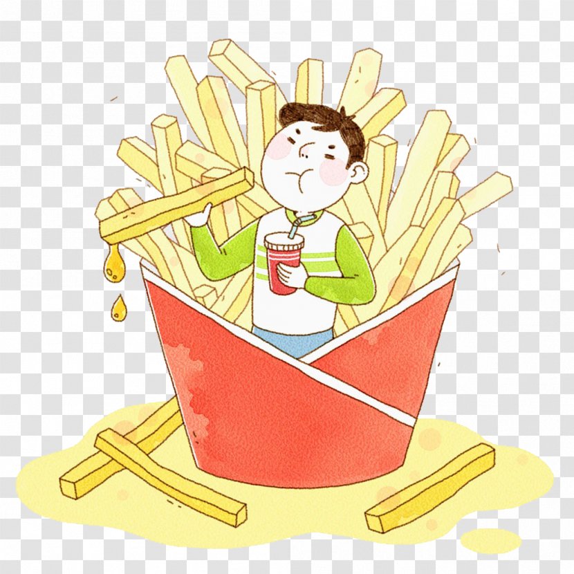 Coca-Cola French Fries Cartoon - Art - And Children Transparent PNG