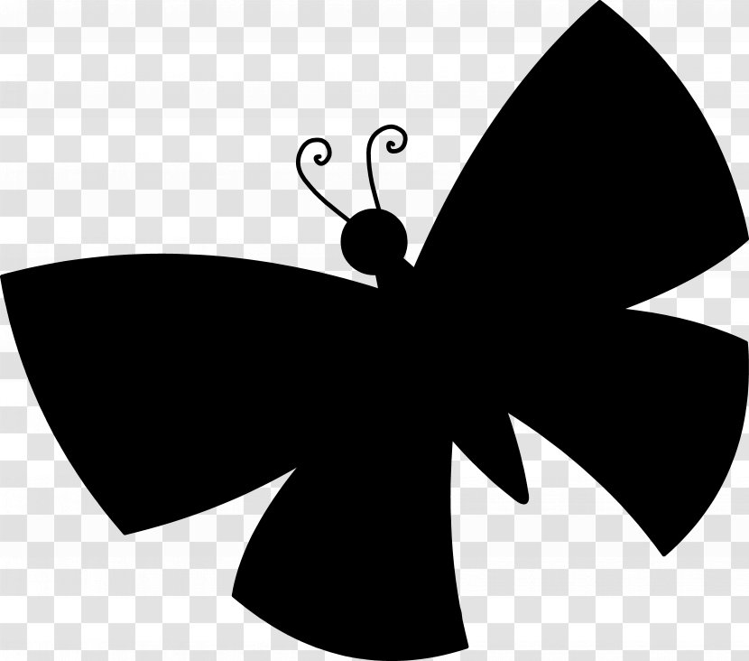 Brush-footed Butterflies Clip Art Silhouette Flower Leaf - Swallowtail Butterfly Transparent PNG