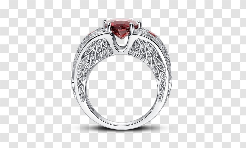 Ruby Engagement Ring Wedding Jewellery - Rings - Angel Transparent PNG