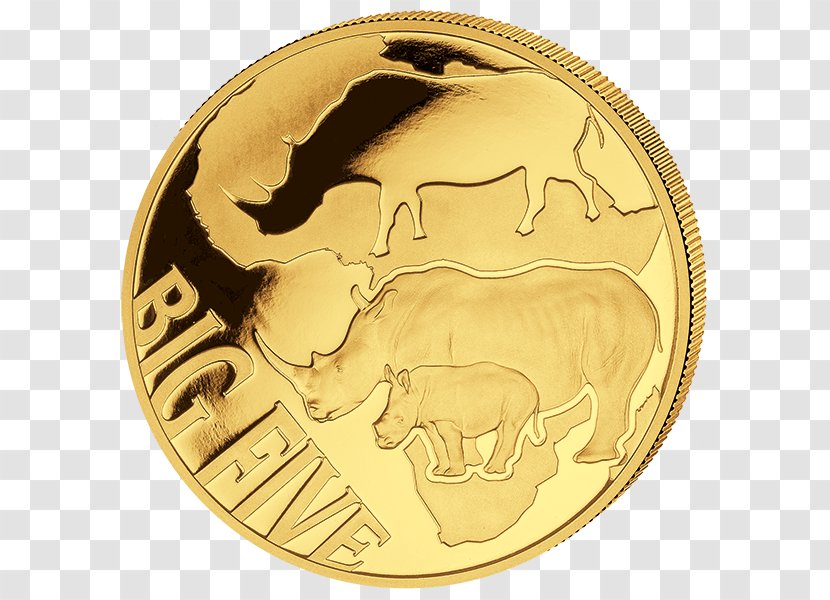 Gold Coin Rhinoceros Medal Transparent PNG