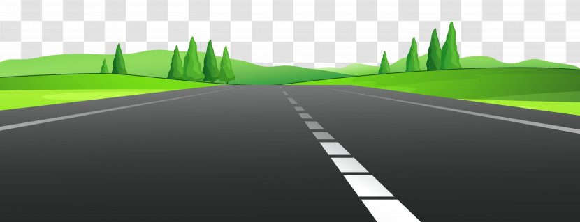 Road Curve Asphalt Concrete Clip Art - With Grass Clipart Transparent PNG