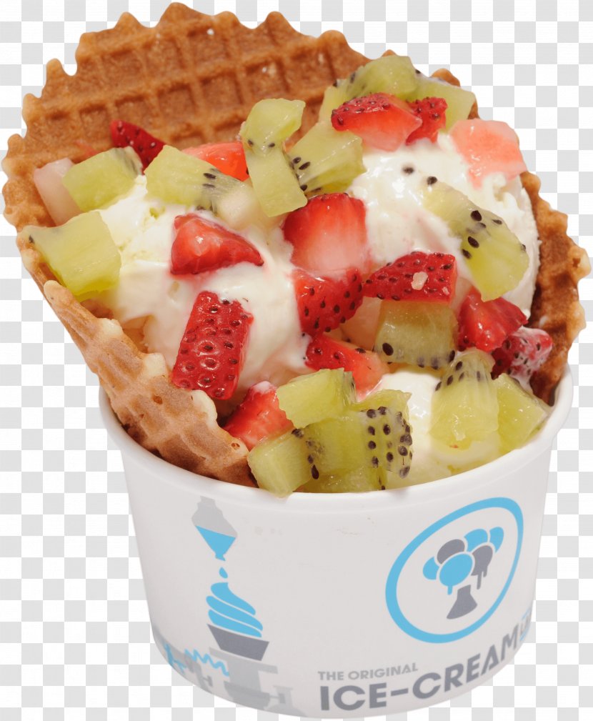 Ice Cream Frozen Yogurt Fruit Salad Milkshake Gelato - Cup Transparent PNG