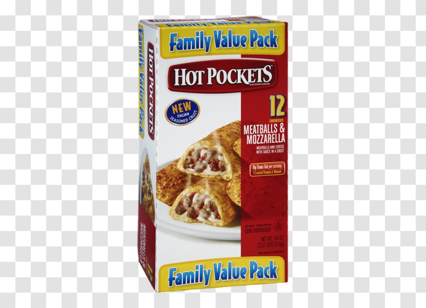 Pizza Meatball Stuffing Hot Pockets Pepperoni - Ounce Transparent PNG