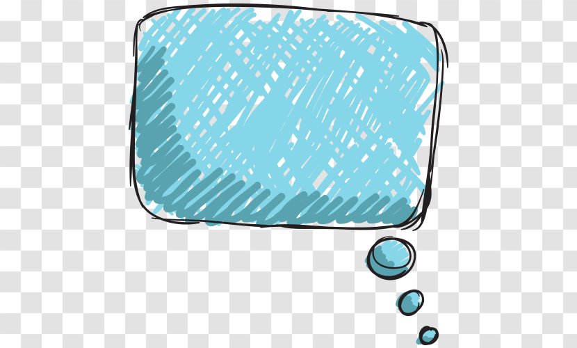 Blue Speech Balloon Dialogue - Azure - Hand-painted Cartoon Chat Box Transparent PNG