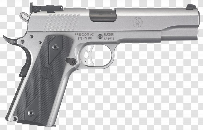Ruger SR1911 10mm Auto Sturm, & Co. .45 ACP Pistol - Gun - Trigger Transparent PNG