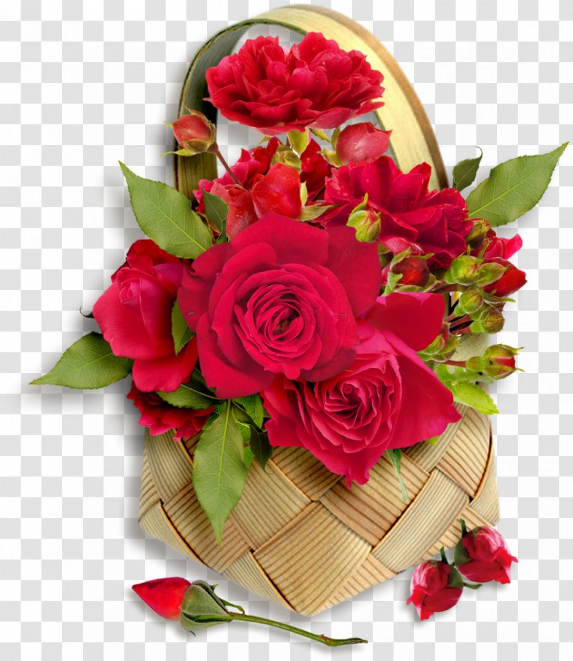 Garden Roses Flower Floral Design Basket - Basketweave - Rose Transparent PNG
