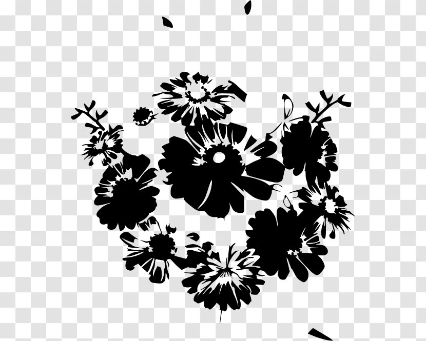 Flower Bouquet Black And White Floral Design Petal Transparent PNG
