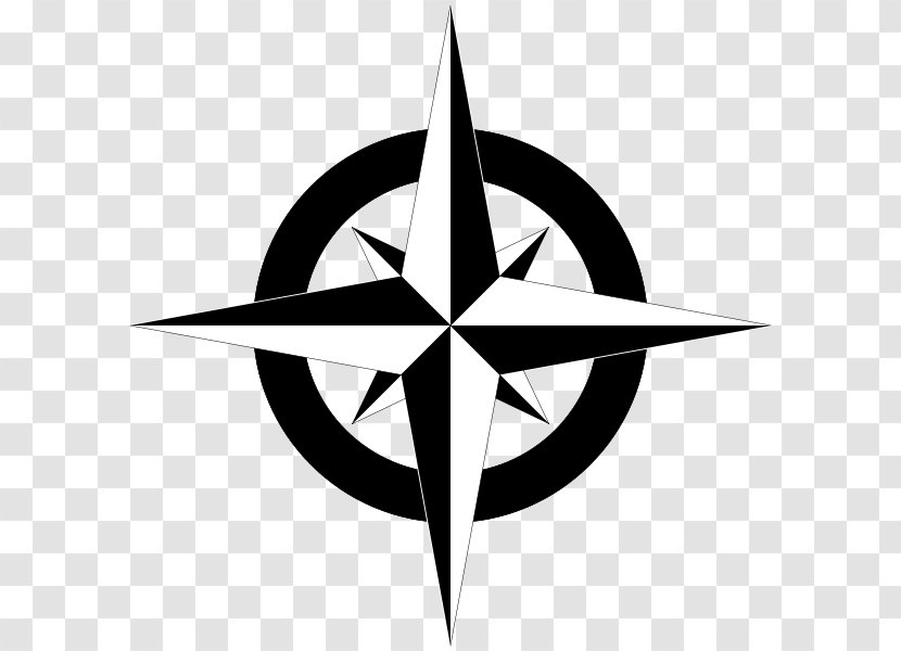 North Compass Rose Clip Art - Old Map And Compas Transparent PNG