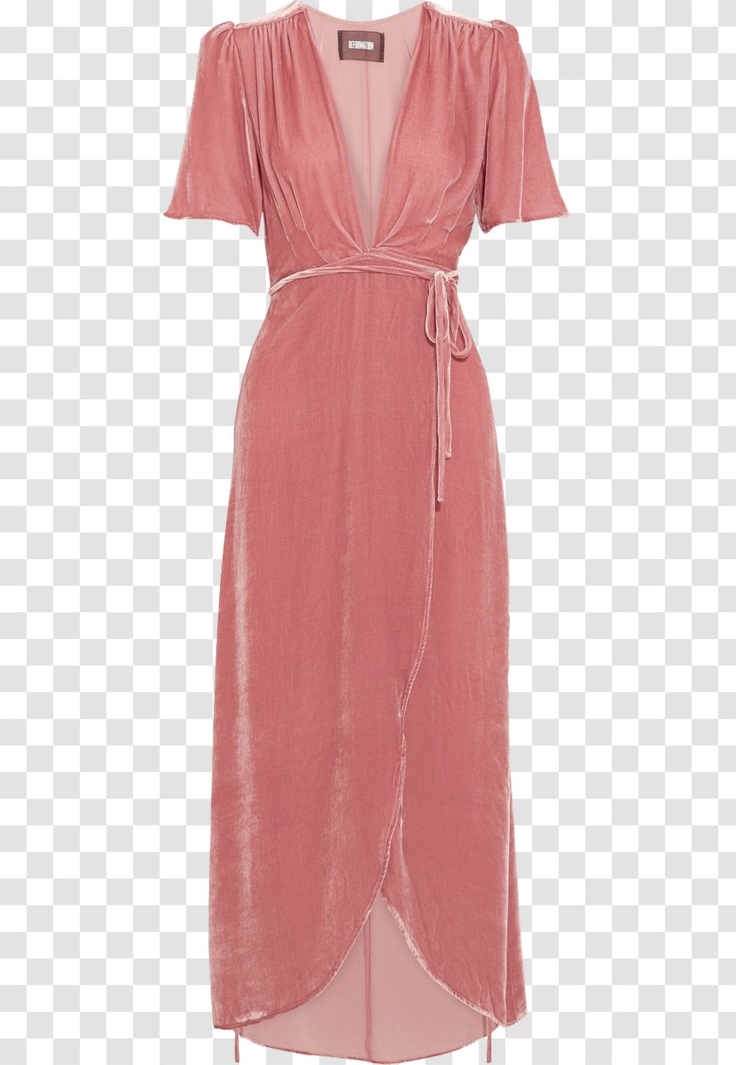 Wrap Dress Velvet Clothing Transparent PNG