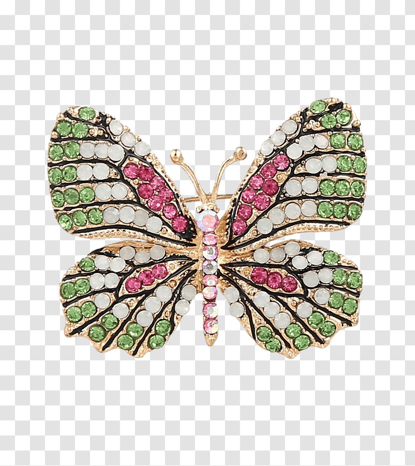 Imitation Gemstones & Rhinestones Brooch Clothing Accessories T-shirt Butterfly Transparent PNG