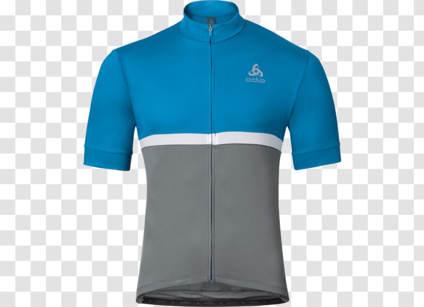 Cycling Jersey Collar Blue Zipper Top - Neck Transparent PNG