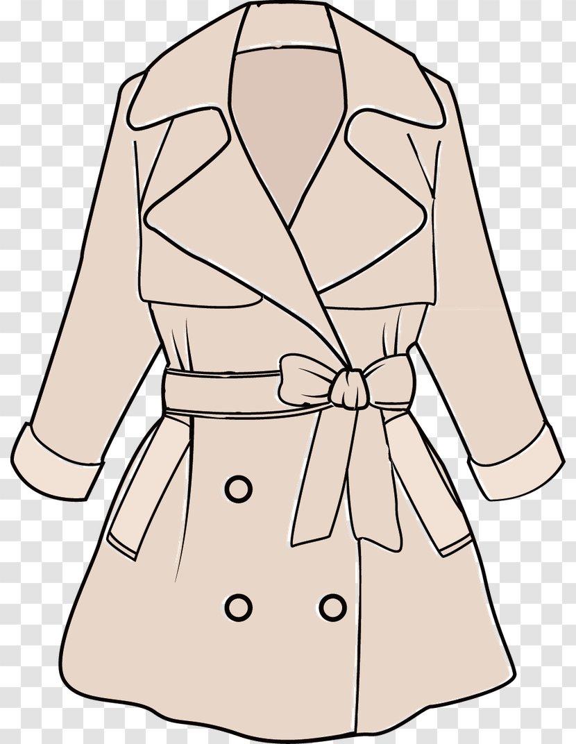 Trench Coat Vector Graphics Jacket - Costume - Anao Design Element Transparent PNG