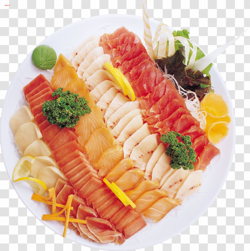Sushi Japanese Cuisine Makizushi Sashimi Garnish - Seafood Transparent PNG
