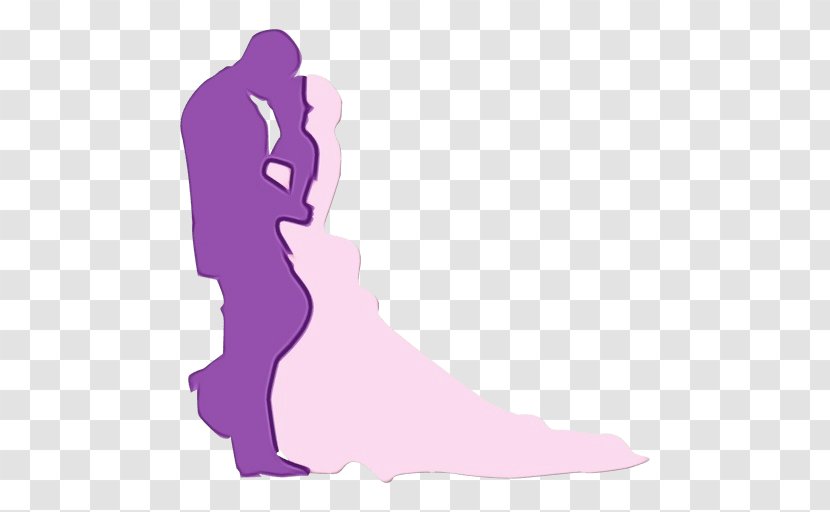 Silhouette Boyfriend Wedding Marriage Drawing - Violet - Magenta Footwear Transparent PNG