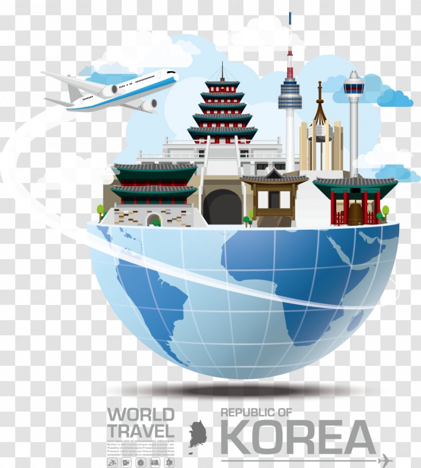 South Korea Royalty-free Illustration - Infographic - Decorative Building Attractions Transparent PNG