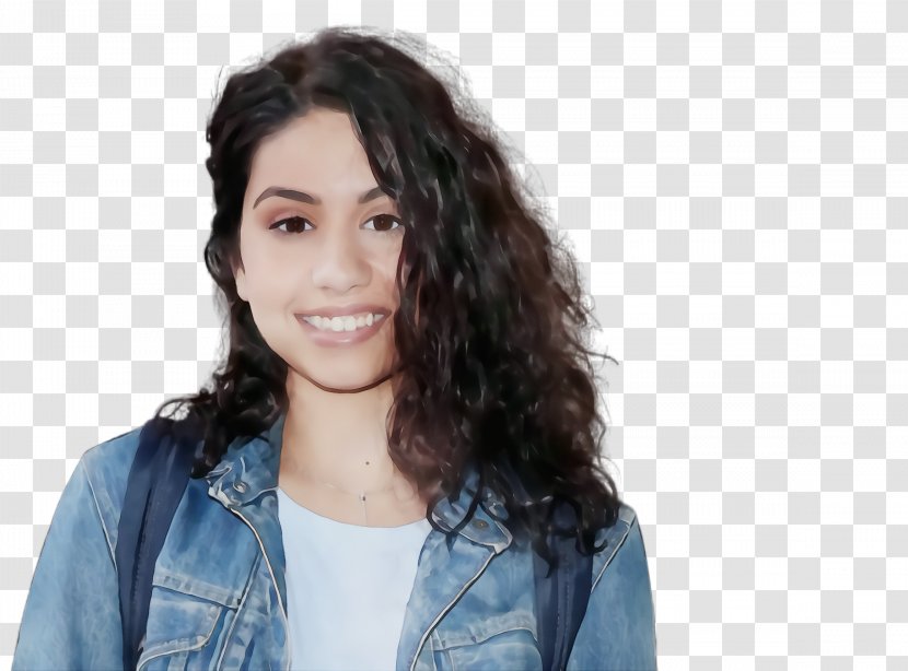 Alessia Cara Long Hair Coloring Styling Products - Lace Wig - Gesture Feathered Transparent PNG