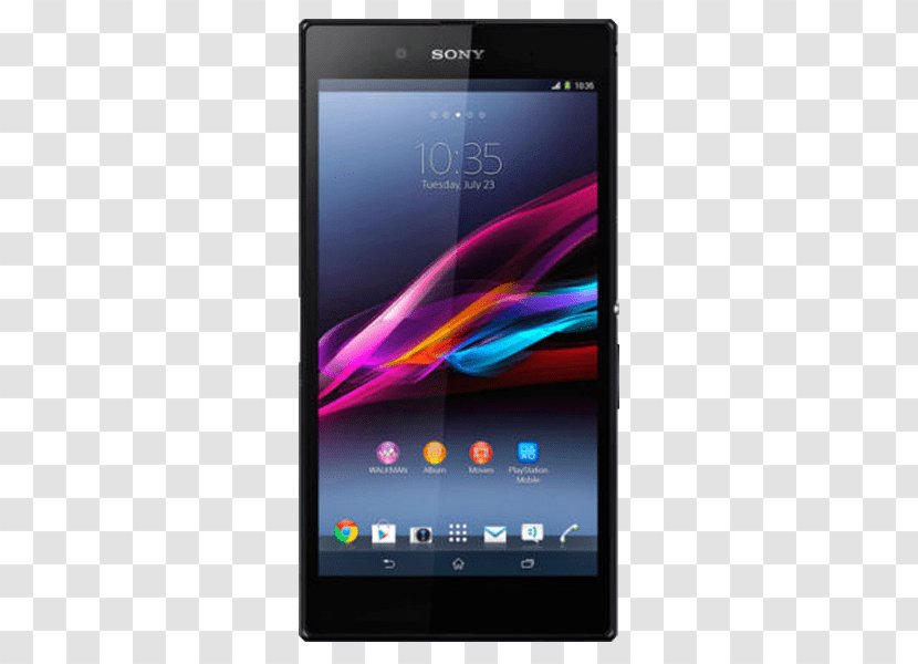 Sony Xperia Z Ultra - Communication Device - Black Smartphone LTE Mobile High-Definition LinkSmartphone Transparent PNG